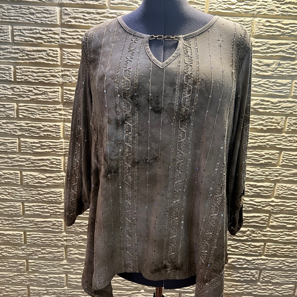 Sami & Jo Elegant Tan Women's Top